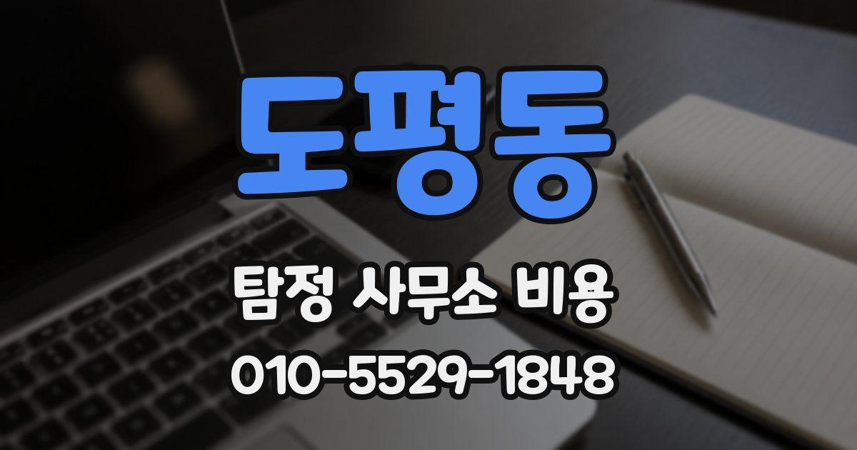 도평동 탐정 사무소 비용