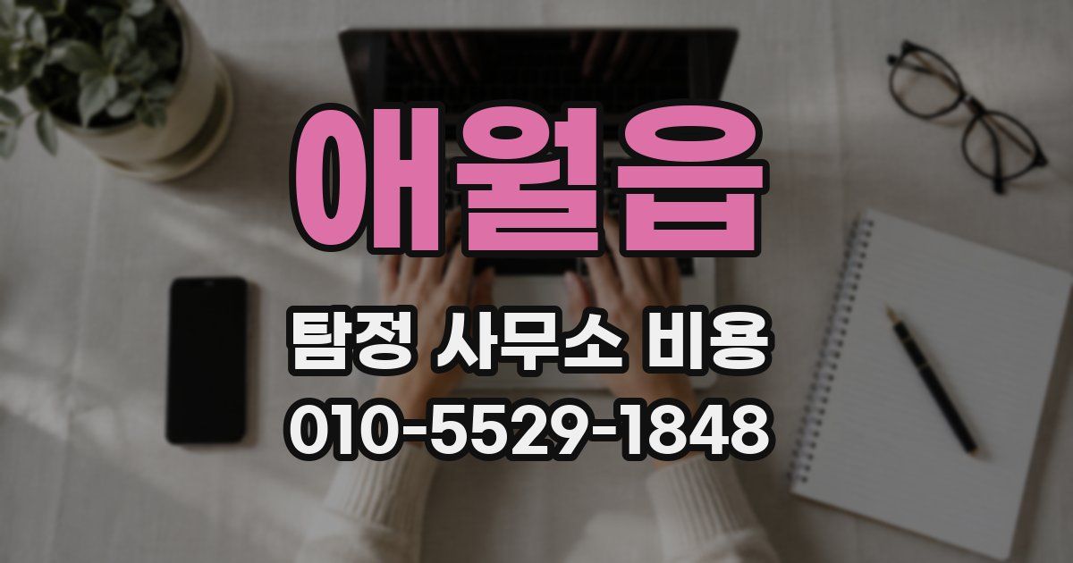 애월읍 탐정 사무소 비용
