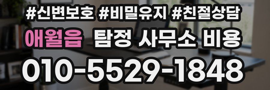 애월읍 탐정 사무소 비용