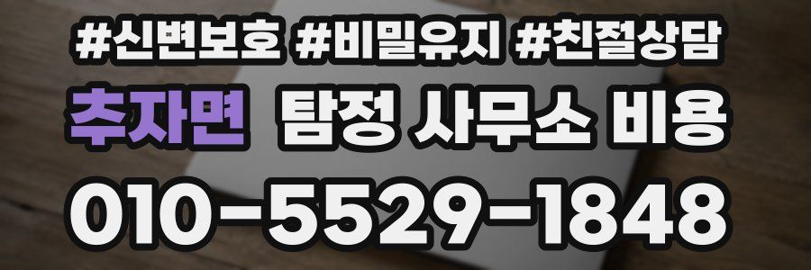 추자면 탐정 사무소 비용