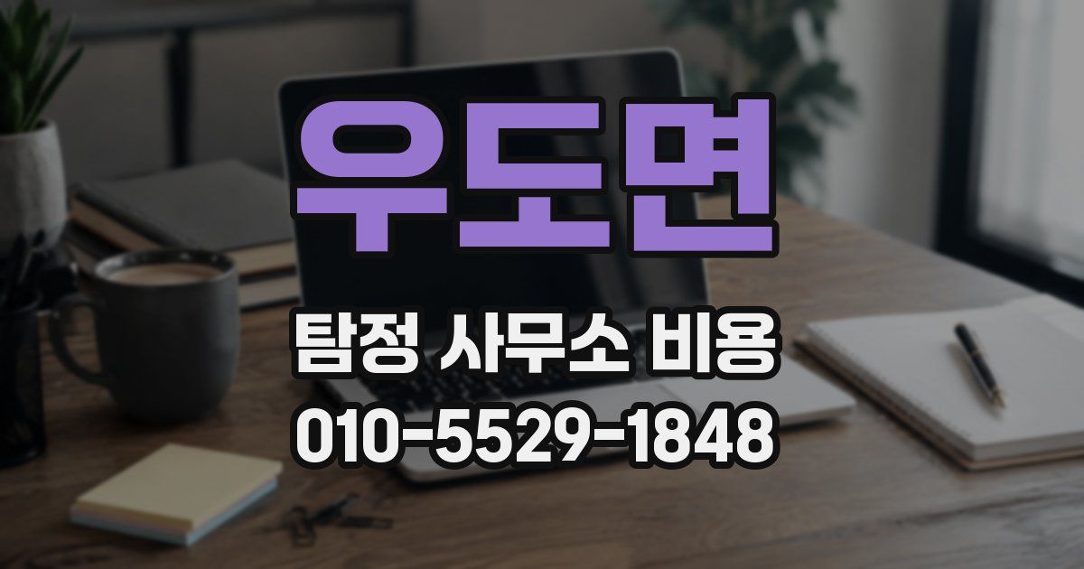 우도면 탐정 사무소 비용