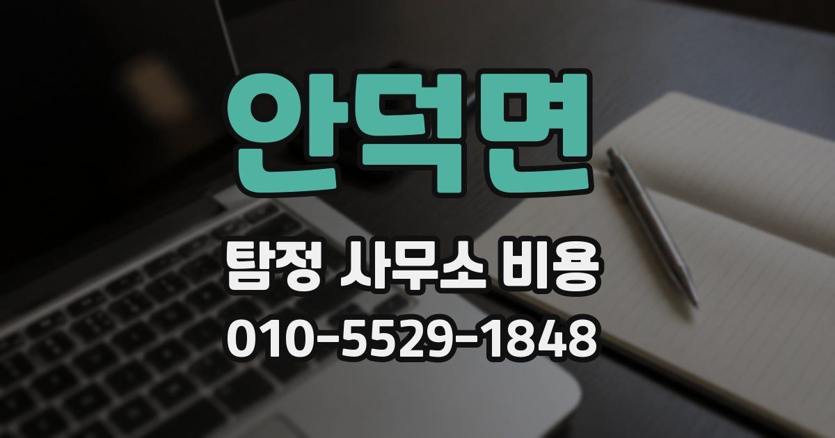 안덕면 탐정 사무소 비용