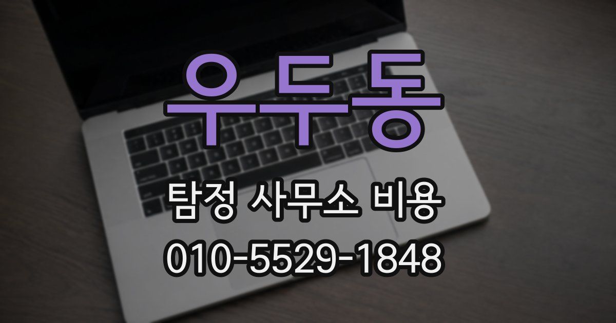 우두동 탐정 사무소 비용