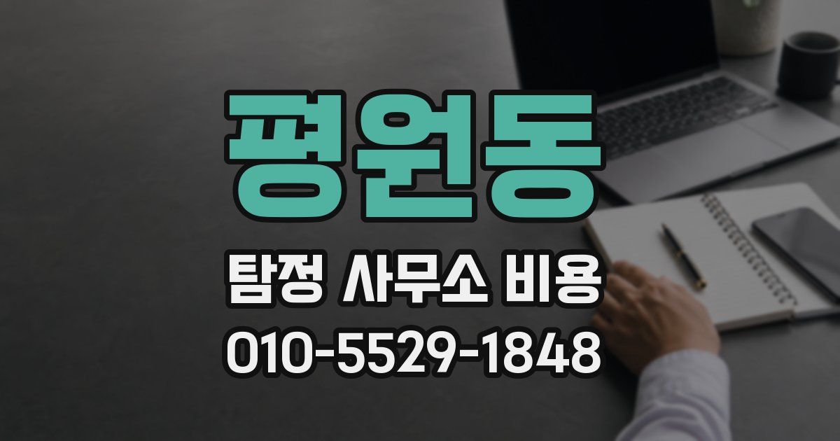 평원동 탐정 사무소 비용