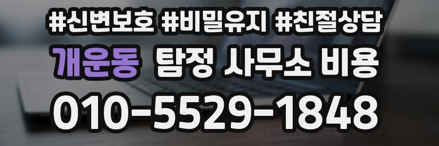 개운동 탐정 사무소 비용