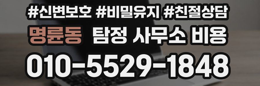 명륜동 탐정 사무소 비용