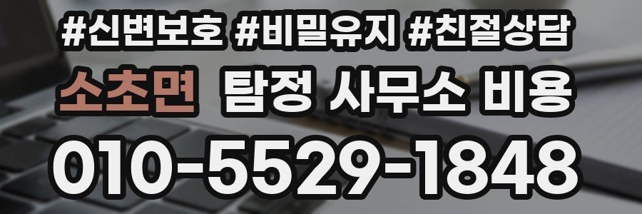 소초면 탐정 사무소 비용