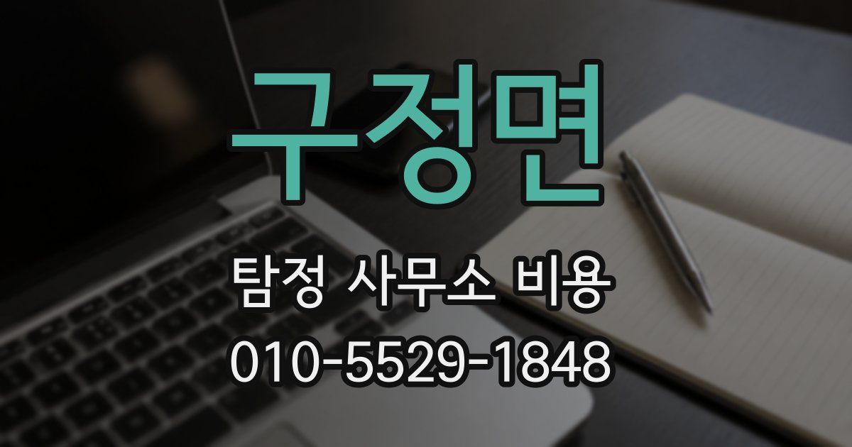 구정면 탐정 사무소 비용