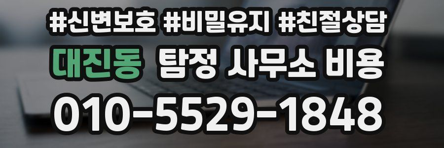 대진동 탐정 사무소 비용