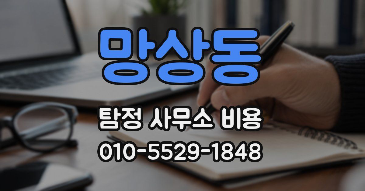 망상동 탐정 사무소 비용