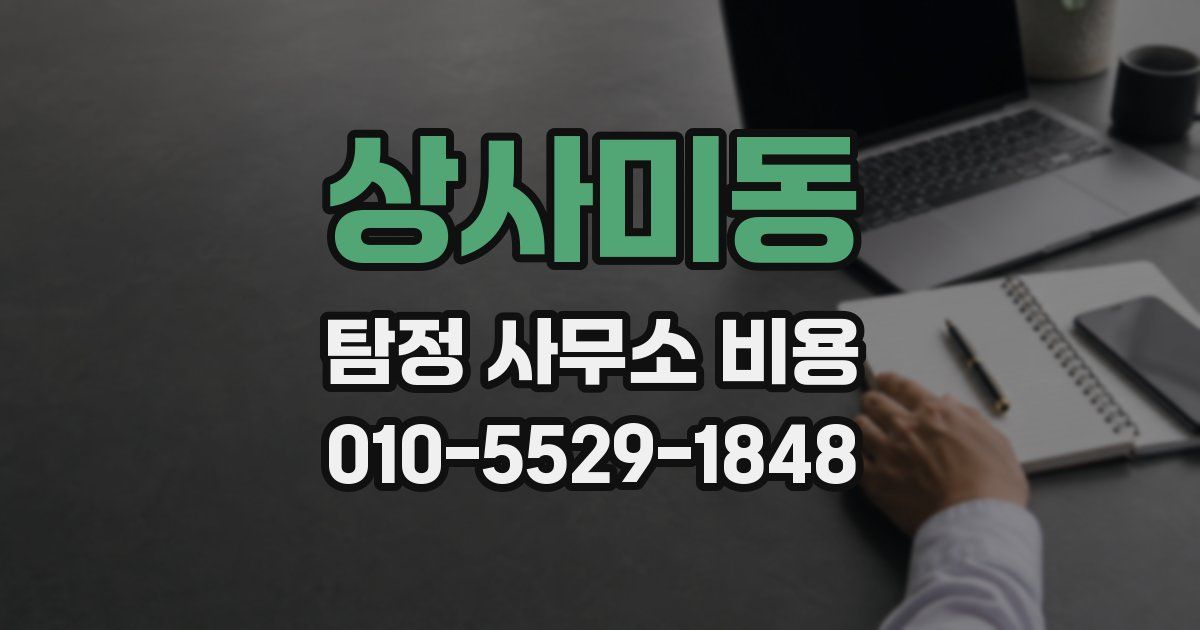 상사미동 탐정 사무소 비용