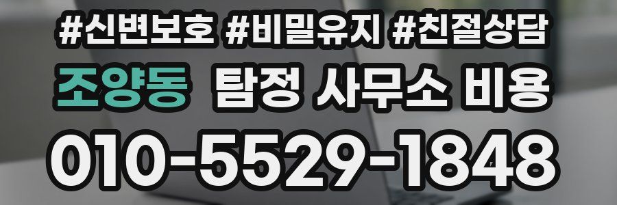 조양동 탐정 사무소 비용