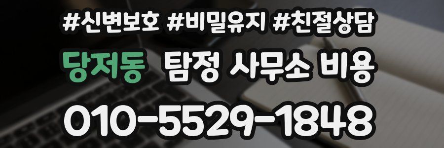 당저동 탐정 사무소 비용