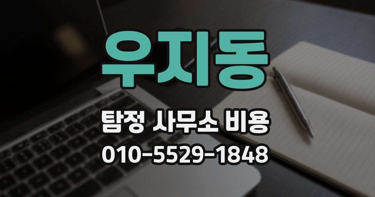 우지동 탐정 사무소 비용