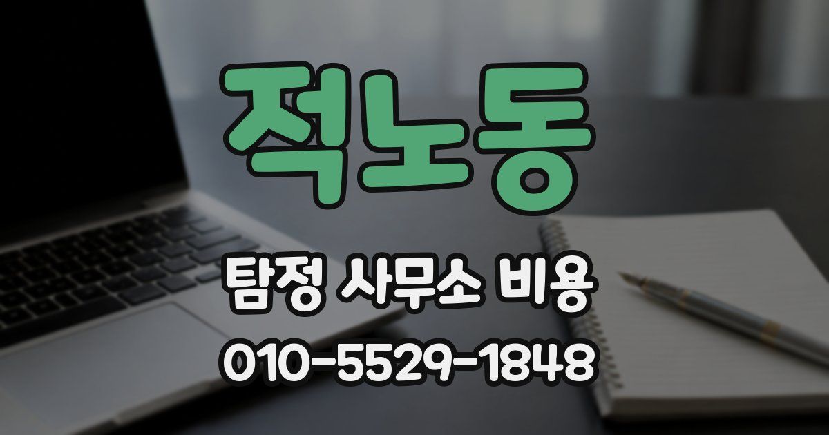 적노동 탐정 사무소 비용