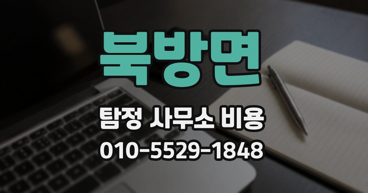 북방면 탐정 사무소 비용