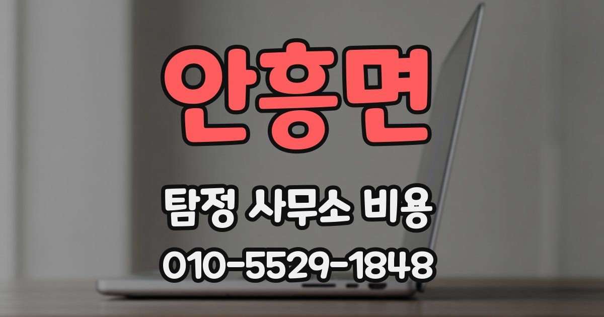 안흥면 탐정 사무소 비용