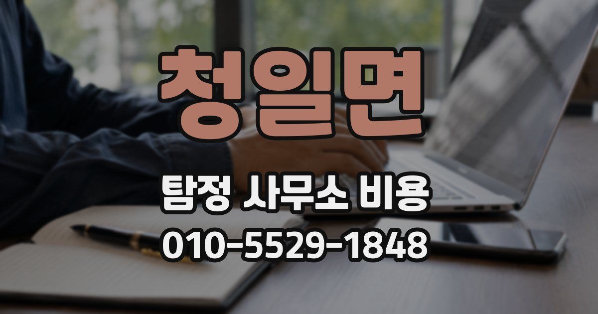 청일면 탐정 사무소 비용