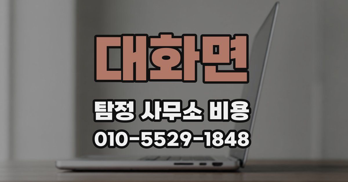대화면 탐정 사무소 비용