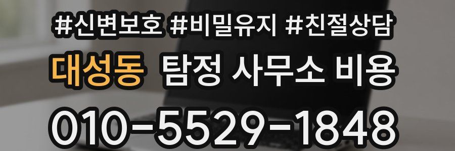 대성동 탐정 사무소 비용