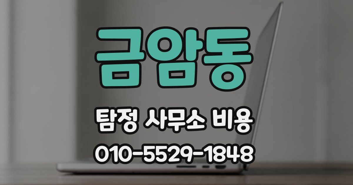 금암동 탐정 사무소 비용
