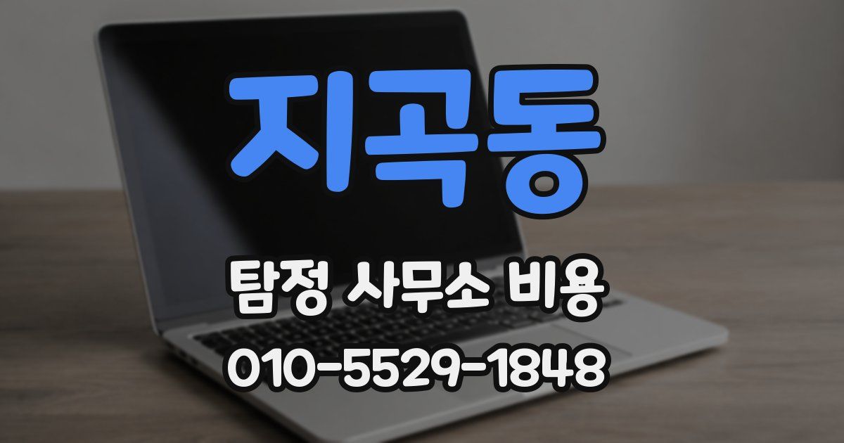 지곡동 탐정 사무소 비용