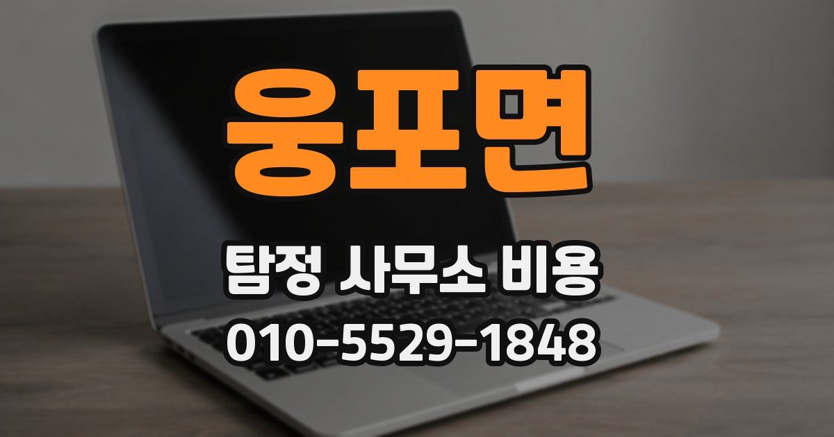 웅포면 탐정 사무소 비용