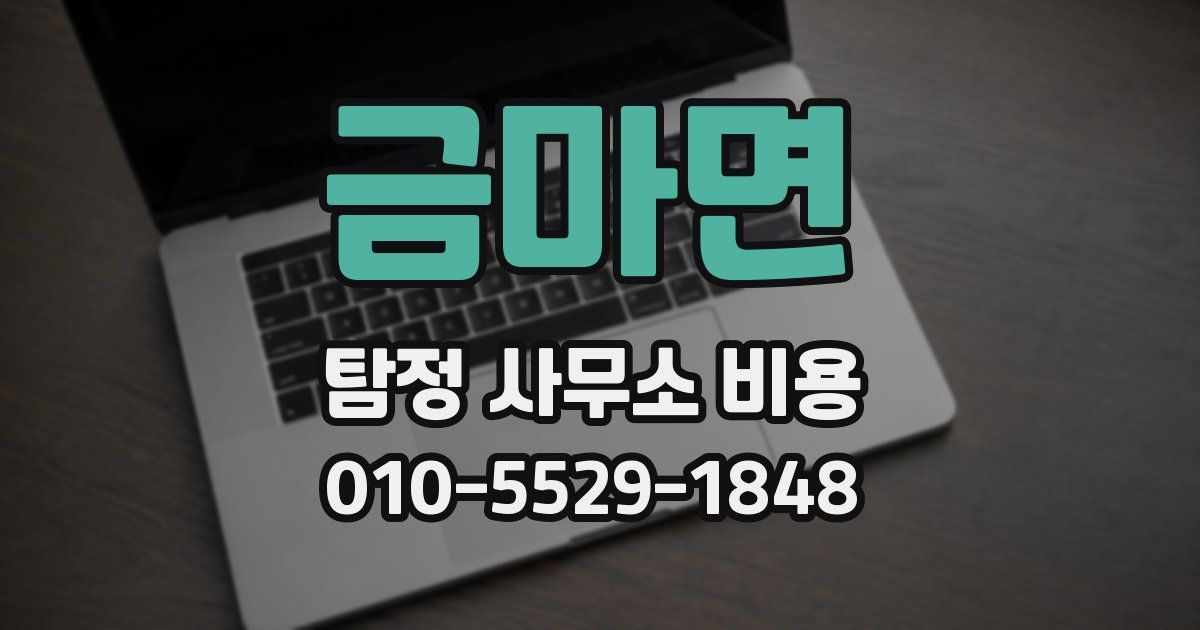 금마면 탐정 사무소 비용