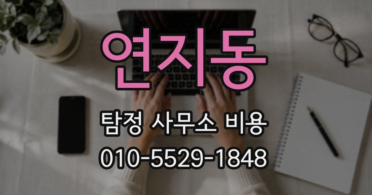 연지동 탐정 사무소 비용