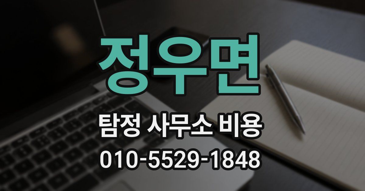 정우면 탐정 사무소 비용