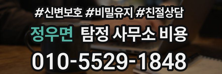 정우면 탐정 사무소 비용