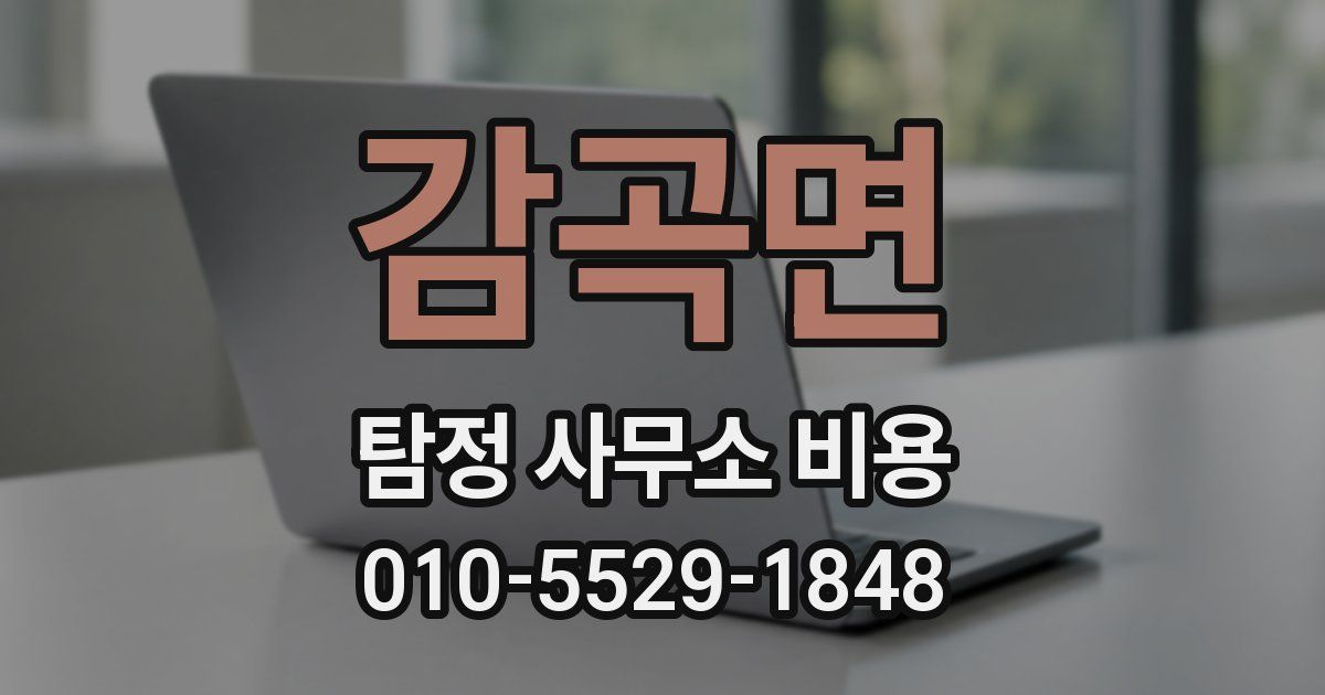 감곡면 탐정 사무소 비용