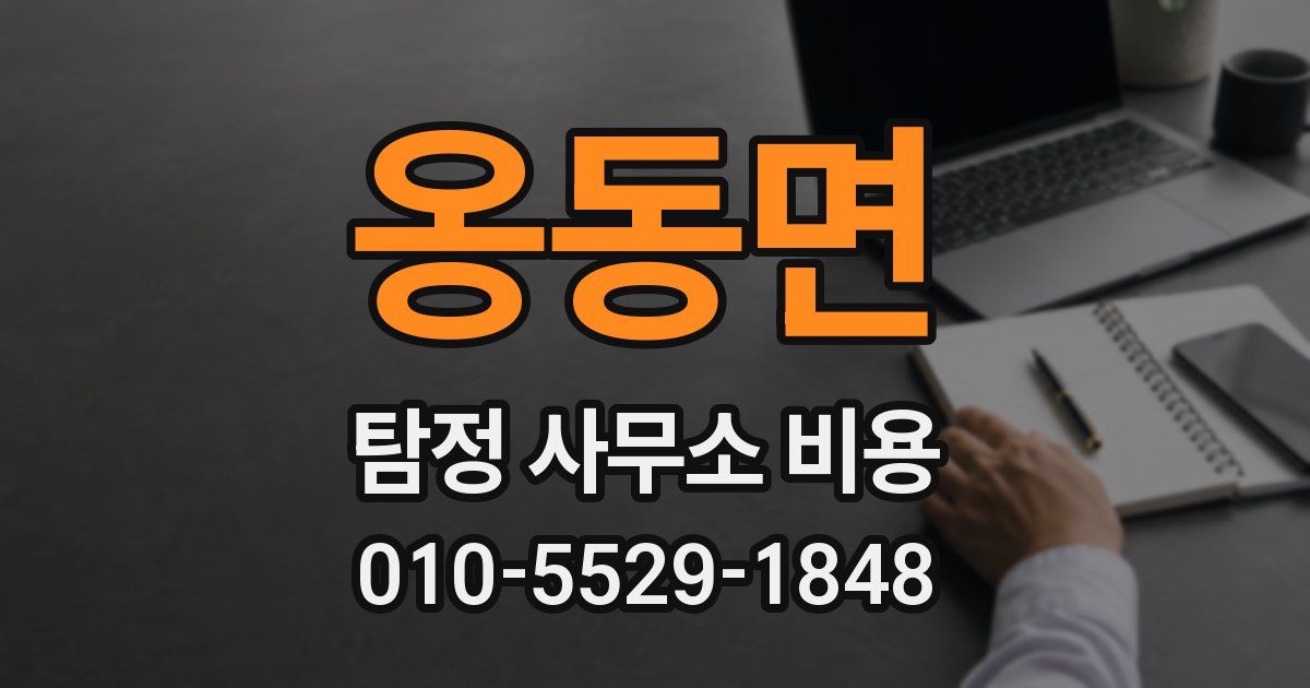 옹동면 탐정 사무소 비용
