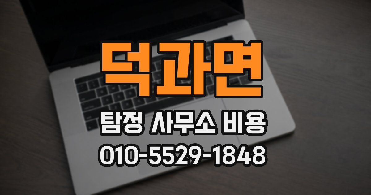 덕과면 탐정 사무소 비용
