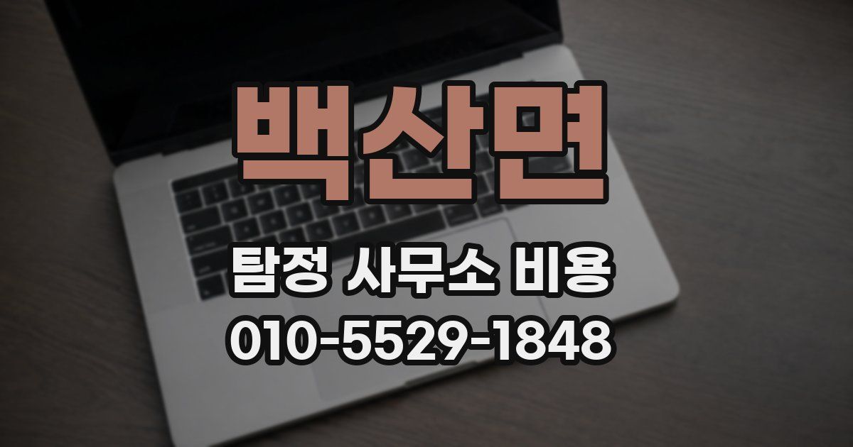 백산면 탐정 사무소 비용