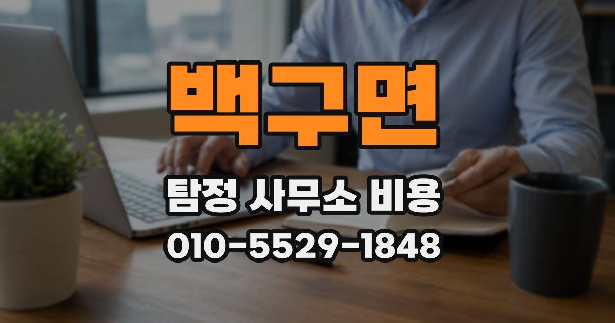 백구면 탐정 사무소 비용