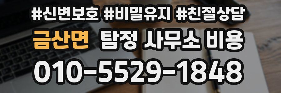 금산면 탐정 사무소 비용
