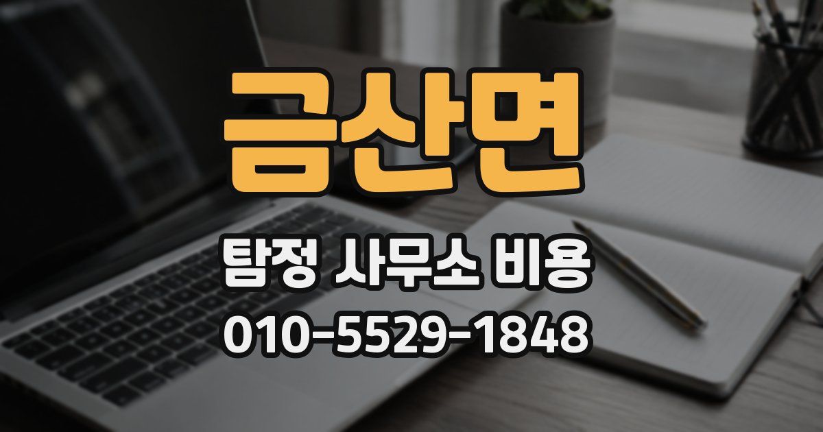 금산면 탐정 사무소 비용