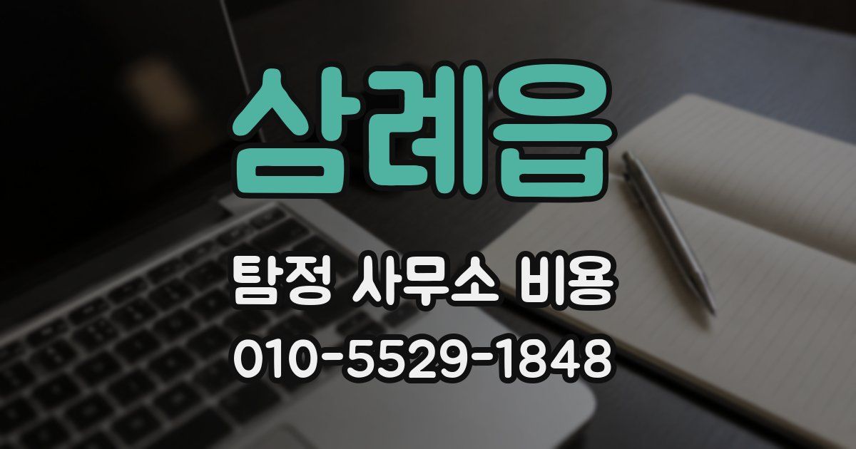 삼례읍 탐정 사무소 비용