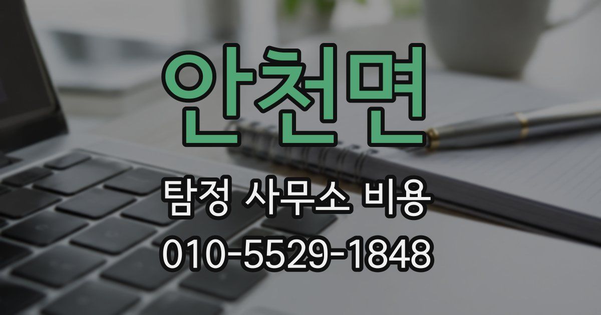 안천면 탐정 사무소 비용