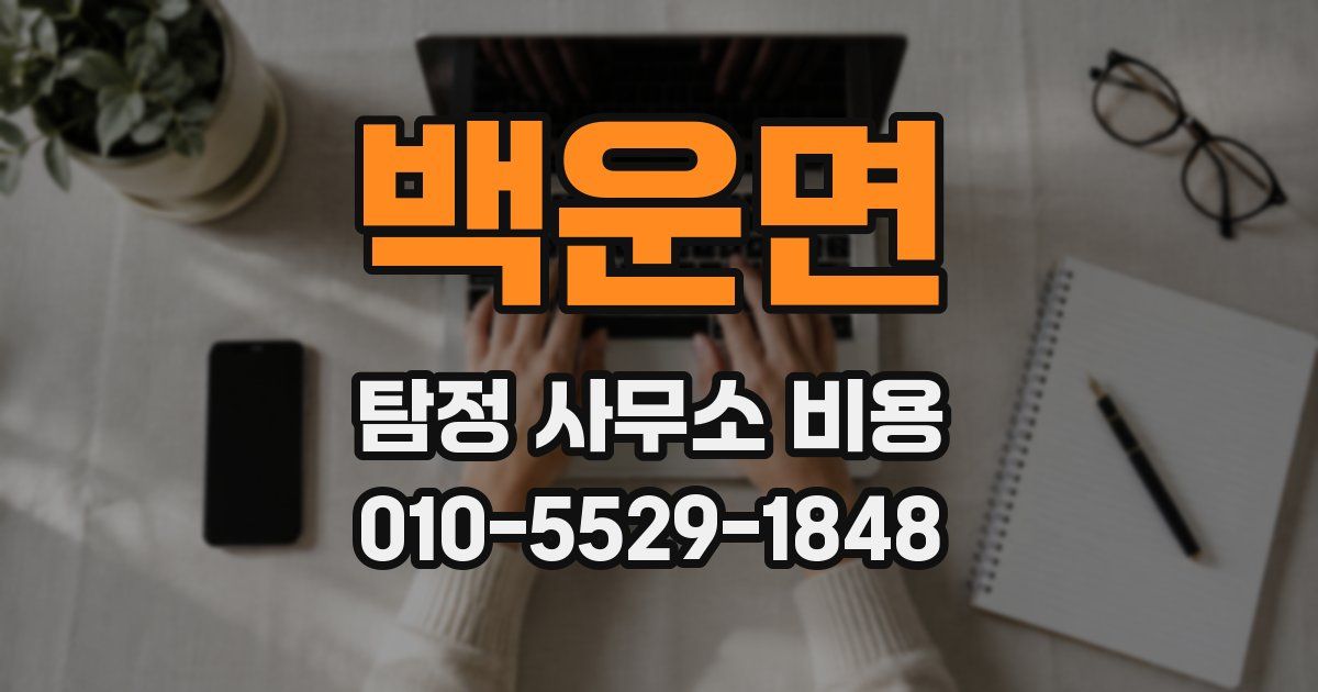 백운면 탐정 사무소 비용