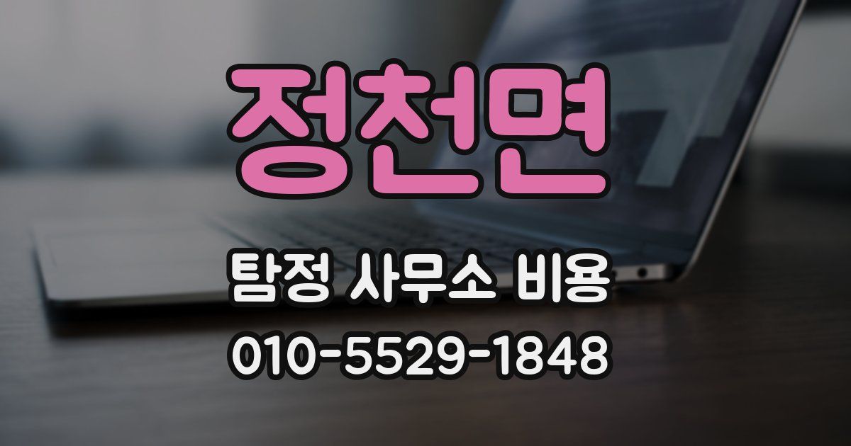 정천면 탐정 사무소 비용
