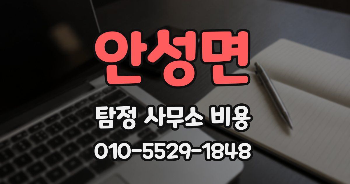안성면 탐정 사무소 비용