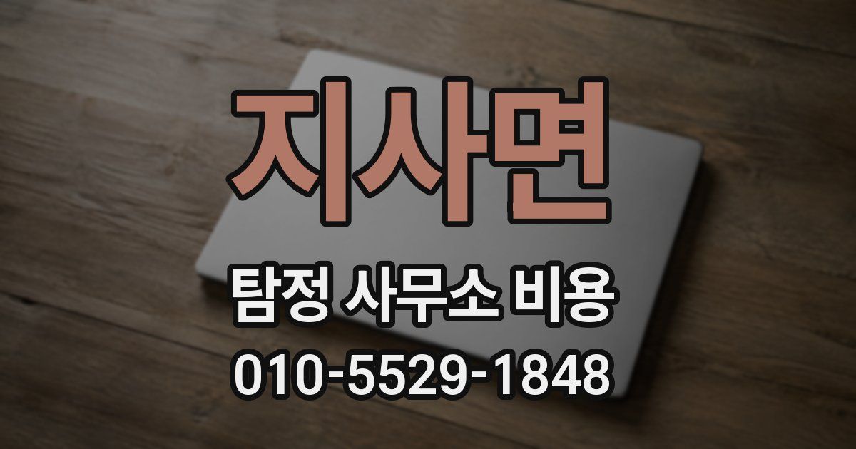 지사면 탐정 사무소 비용