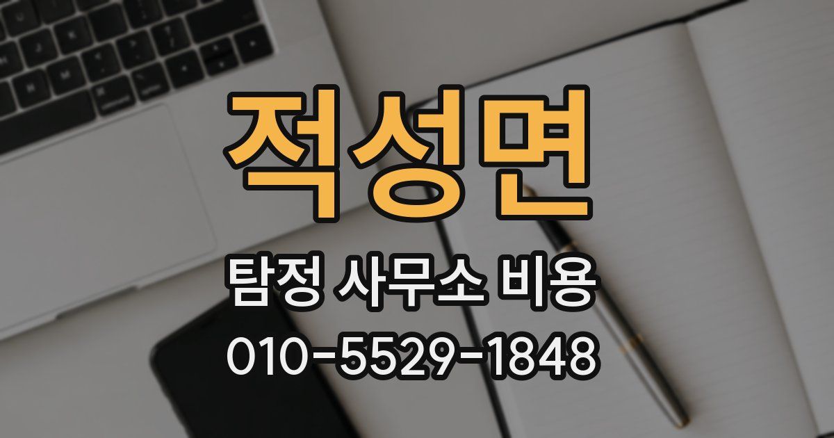 적성면 탐정 사무소 비용