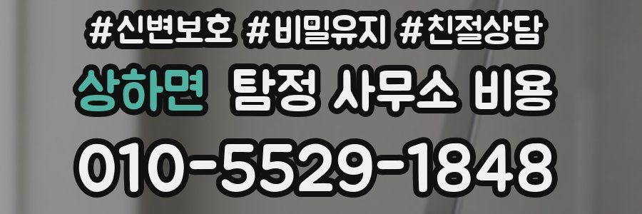 상하면 탐정 사무소 비용