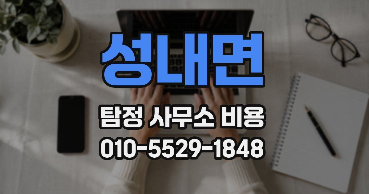 성내면 탐정 사무소 비용