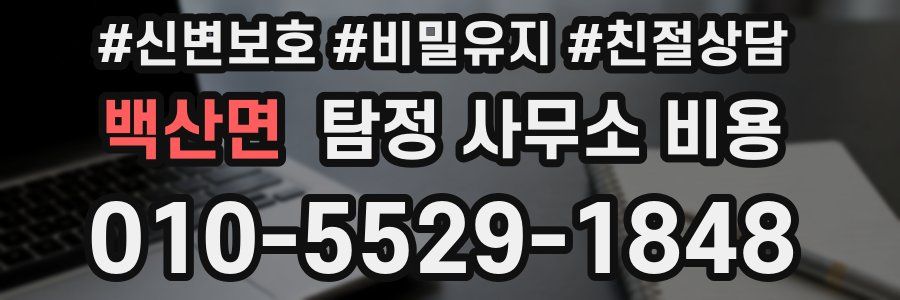 백산면 탐정 사무소 비용