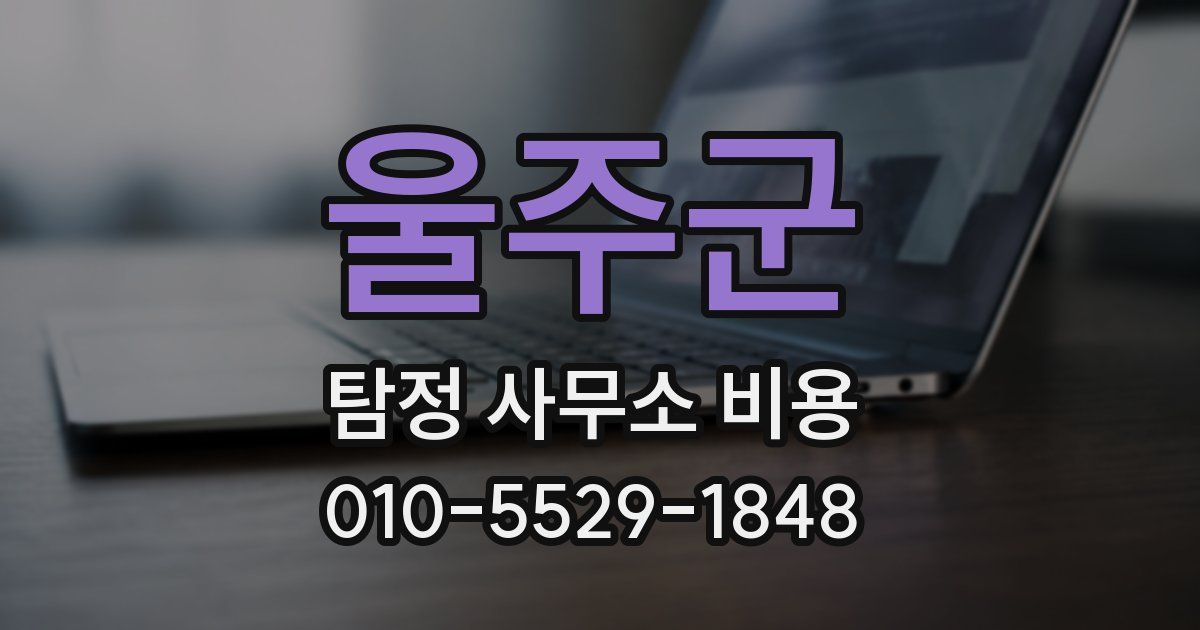 울주군 탐정 사무소 비용