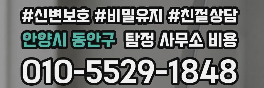 안양시 동안구 탐정 사무소 비용